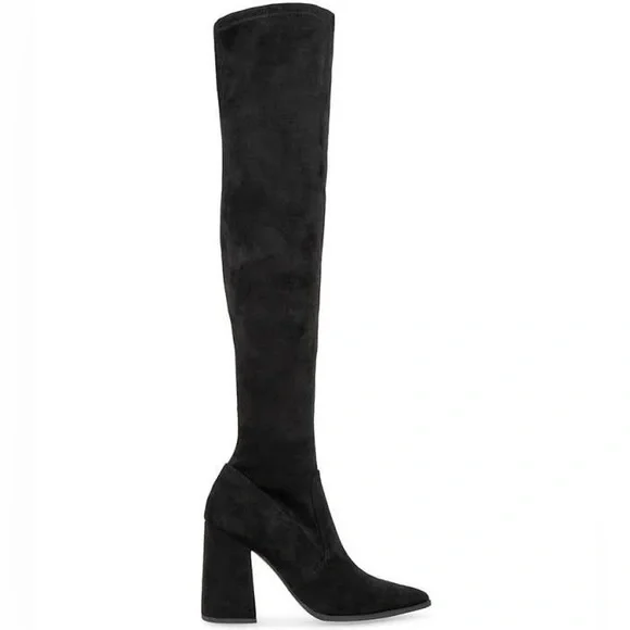 L’intervalle Black Suede Over The Knee Boots - Picture 1 of 2
